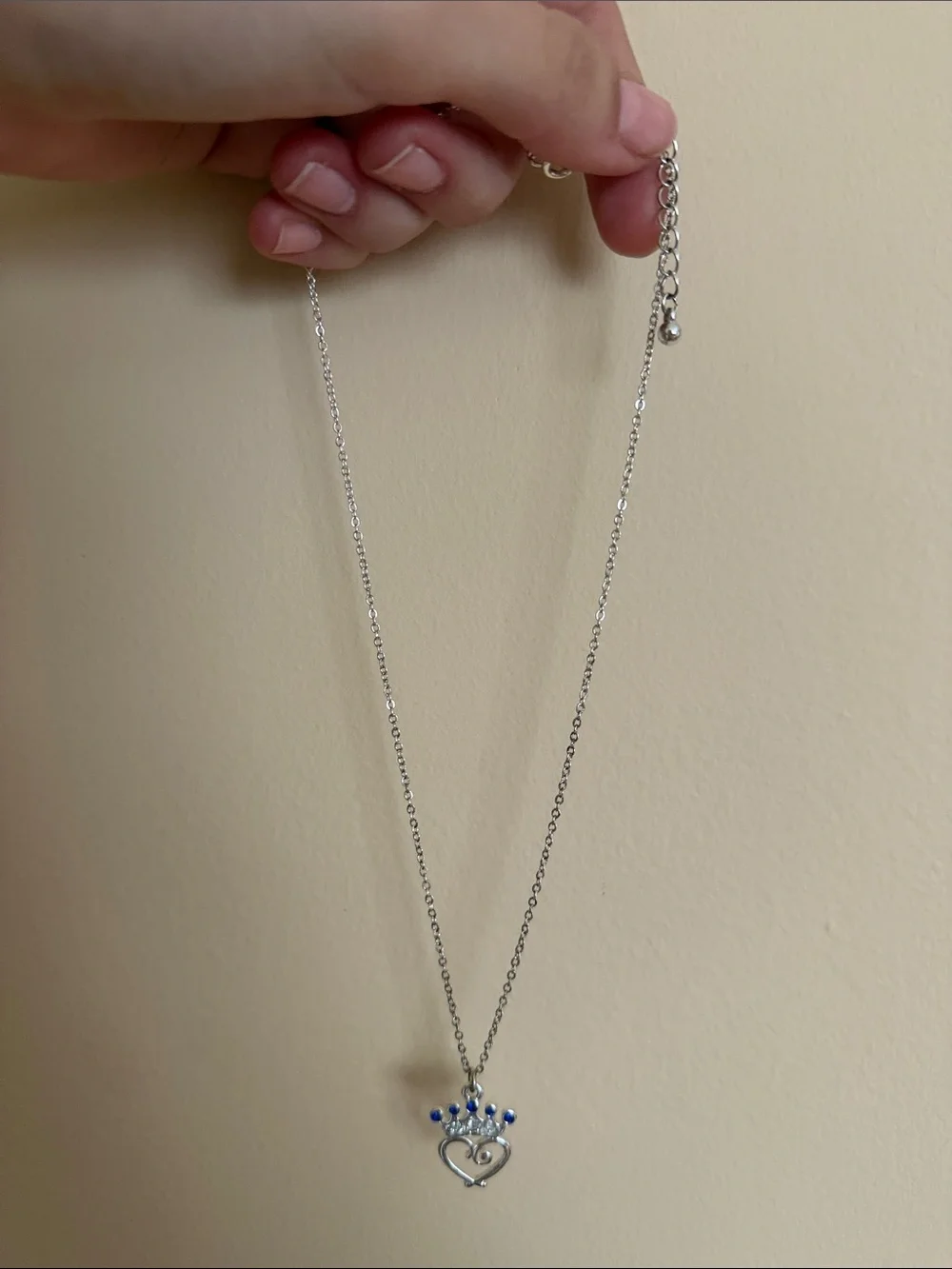Heart with a Crown Necklace for Little Girls